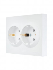 Розетка 2-м СП VESNA с заземл. ПБТ бел. LEZARD 742-0200-127B 742-0200-127B