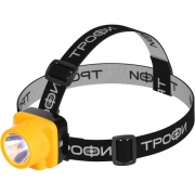 Фонарь аккумуляторный налобный TG1 1LED яркий аккум. 4В 0.5А.ч ЗУ 220В Трофи Б0053033 Б0053033
