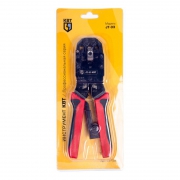 Кримпер многофункциональный с 3-мя смен. модулями для обжима RJ-45 RJ-12 RJ-11 КВТ 79759 79759