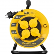 Удлинитель на катушке 4х30м с заземл. 16А IP44 Industrial plus УК30 3х1.5 термозащита IEK WKP15-16-04-30-44 WKP15-16-04-30-44