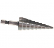 Сверло ступенчатое по металлу 4-6-8-10-12-14-16-18-20мм P6M5 шестигранный хвостовик Вихрь 73/10/6/17 73/10/6/17