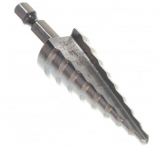 Сверло ступенчатое по металлу 4-6-8-10-12-14-16-18-20мм P6M5 шестигранный хвостовик Вихрь 73/10/6/17 73/10/6/17