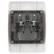 Розетка 2-м СП Эра12 12-2107-01 16А IP20 16AX 250В 2х2P бел. Эра Б0031238 Б0031238
