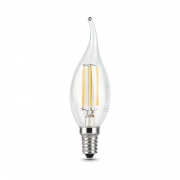 Лампа светодиодная филаментная Filament 7Вт свеча на ветру 4100К нейтр. бел. E14 580лм GAUSS 104801207 104801207