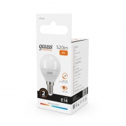 Лампа светодиодная LED Elementary Globe E14 8Вт 2700К Gauss 53118 53118