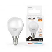 Лампа светодиодная LED Elementary Globe E14 8Вт 2700К Gauss 53118 53118