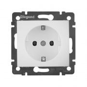Механизм розетки 1-м СП Valena с заземл. бел. Leg 774420 774420