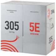Кабель витая пара U/UTP кат.5e 4х2х24AWG solid CU PE OUTDOOR черн. 305м (м) Эра Б0044431 Б0044431