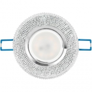 Светильник DK LD1 WH декор со светодиод. подсветкой GU5.3 220В 50Вт прозр. ЭРА Б0018775 Б0018775