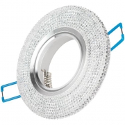 Светильник DK LD1 WH декор со светодиод. подсветкой GU5.3 220В 50Вт прозр. ЭРА Б0018775 Б0018775