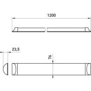 Светильник светодиодный SPO-5-40-4K-M (F) 36Вт 4000К IP20 2400лм 1200х75х25 матов. сталь/бел. Эра Б0032478 Б0032478