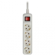 Удлинитель 4х3м с заземл. 16А IP20 U-4es-3m-3х1 ПВС 3х1 с выкл. Эра Б0028381 Б0028381