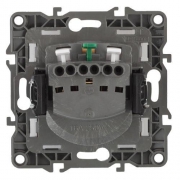 Механизм розетки 1-м СП Эра12 12-2101-01 16А IP20 16AX 250В 2P+E Schuko бел. Эра Б0014675 Б0014675