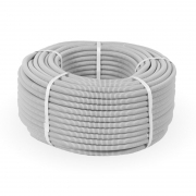 Труба гофрированная ПВХ легкая d16мм с протяжкой 350 Н сер. (уп.100м) Промрукав PR.011631 PR.011631