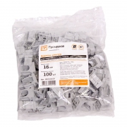 Держатель для труб (клипса) d16мм для монтажного пистолета в п/э сер. Промрукав PR13.0119 PR13.0119