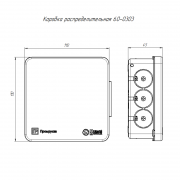 Коробка распределительная ОП 100х100х40 для прямого монтажа двухкомпонентная безгалогенная (HF) 12 вводов IP66 сер. Промрукав 60-0303 60-0303