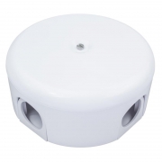 Коробка распределительная d78мм ЛИЗЕТТА (в компл. 4 кабельных ввода) ABS-пластик бел. Bironi B1-521-21-K B1-521-21-K