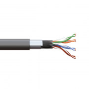 Кабель витая пара F/UTP кат.5e 4 пары solid внешний 24AWG LDPE черн. TERACOM PRO PRO EKF TRP-5EFTP-04PE-BK-OUT3 TRP-5EFTP-04PE-BK-OUT3