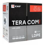 Кабель витая пара F/UTP кат.5e 4 пары solid внешний 24AWG LDPE черн. TERACOM PRO PRO EKF TRP-5EFTP-04PE-BK-OUT3 TRP-5EFTP-04PE-BK-OUT3