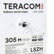 Кабель витая пара U/UTP кат.5e 4 пары solid 24AWG LSZH нг(А)-HF сер. TERACOM PRO EKF TRP-5EUTP-04LSH-GY-IN3 TRP-5EUTP-04LSH-GY-IN3