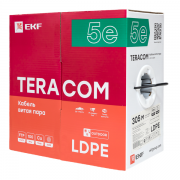 Кабель витая пара F/UTP кат.5e 4 пары solid внешний оболочка LDPE черн. TERACOM EKF TRC-5EFTP-04PE-BK-OUT3 TRC-5EFTP-04PE-BK-OUT3