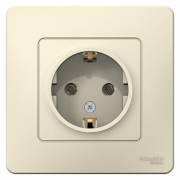 Розетка 1-м СП Blanca 16А IP20 250В с заземл. без защ. шторок молоч. SE BLNRS001012 BLNRS001012