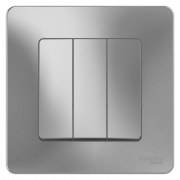 Выключатель 3-кл. СП Blanca 10А IP20 (сх. 1+1+1) 250В алюм. SE BLNVS100503 BLNVS100503