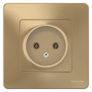 Розетка 1-м СП Blanca 16А IP20 250В без заземл. без защ. шторок титан SE BLNRS000014 BLNRS000014