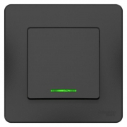 Выключатель 1-кл. СП Blanca 10А IP20 (сх. 1) 250В с подсветкой антрацит SE BLNVS010116 BLNVS010116