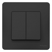 Выключатель 2-кл. СП Blanca 10А IP20 (сх. 5) 250В антрацит SE BLNVS010506 BLNVS010506