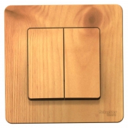 Выключатель 2-кл. СП Blanca 10А IP20 (сх. 5) 250В ясень SE BLNVS010505 BLNVS010505