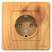 Розетка 1-м СП Blanca 16А IP20 250В с заземл. без защ. шторок ясень SE BLNRS001015 BLNRS001015