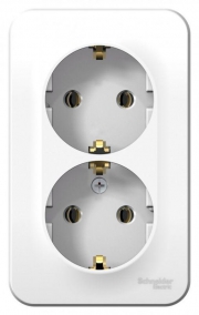 Розетка 2-м ОП Blanca 16А IP20 250В с заземл. без защ. шторок бел. SE BLNRA010201 BLNRA010201