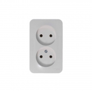 Розетка 2-м ОП Blanca 16А IP20 250В без заземл. без защ. шторок с изолир. пластиной бел. SE BLNRA000211 BLNRA000211