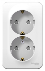 Розетка 2-м ОП Blanca 16А IP20 250В с заземл. защ. шторки с изолир. пластиной бел. SE BLNRA011211 BLNRA011211