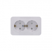 Розетка 2-м ОП Blanca 16А IP20 250В с заземл. защ. шторки с изолир. пластиной бел. SE BLNRA011211 BLNRA011211