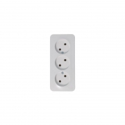 Розетка 3-м ОП Blanca 16А IP20 250В без заземл. без защ. шторок с изолир. пластиной бел. SE BLNRA000311 BLNRA000311