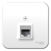 Розетка компьютерная 1-м ОП Blanca RJ45 кат.5E с изолир. пластиной бел. SE BLNIA045001 BLNIA045001