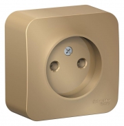 Розетка 1-м ОП Blanca 16А IP20 250В без заземл. без защ. шторок с изолир. пластиной титан SE BLNRA000114 BLNRA000114