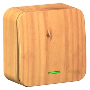 Выключатель 1-кл. ОП Blanca 10А IP20 (сх. 1) 250В с подсветкой с изолир. пластиной ясень SE BLNVA101115 BLNVA101115