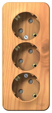 Розетка 3-м ОП Blanca 16А IP20 250В с заземл. без защ. шторок с изолир. пластиной ясень SE BLNRA010315 BLNRA010315