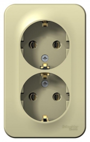 Розетка 2-м ОП Blanca 16А IP20 250В с заземл. без защ. шторок с изолир. пластиной беж. SE BLNRA010217 BLNRA010217