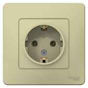 Розетка 1-м СП Blanca 16А IP20 250В с заземл. без защ. шторок беж. SE BLNRS001017 BLNRS001017