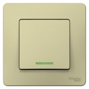 Выключатель 1-кл. СП Blanca 10А IP20 (сх. 1) 250В с подсветкой беж. SE BLNVS010117 BLNVS010117
