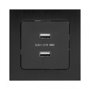 Розетка USB 2-м Стокгольм 2.1А механизм черн. PROxima EKF EZR16-028-10-2USB EZR16-028-10-2USB