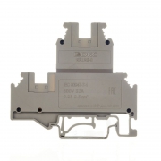 Клемма двухуровневая винтовой зажим 4 точки подключения 2.5кв.мм сер. DKC KRUKB-3 KRUKB-3