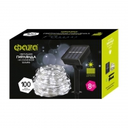 Светильник светодиодный садовый SLR-G03-100W нить 100LED холод. бел. на солнечн. батарее ФАZА 5033313 5033313