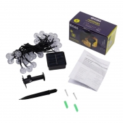 Светильник светодиодный садовый SLR-G05-30Y гирлянда шарики желт. на солнечн. батарее ФАZА 5033368 5033368