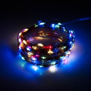 Светильник светодиодный садовый SLR-G03-200M нить 200LED мультицвет с колышком на солнечн. батарее ФАZА 5036406 5036406