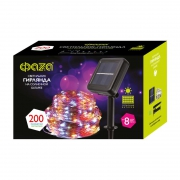 Светильник светодиодный садовый SLR-G03-200M нить 200LED мультицвет с колышком на солнечн. батарее ФАZА 5036406 5036406